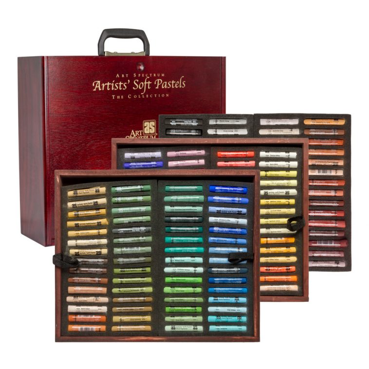 Deluxe Art Set in Wooden Case, With Soft & Oil Pastels, Acrylic
