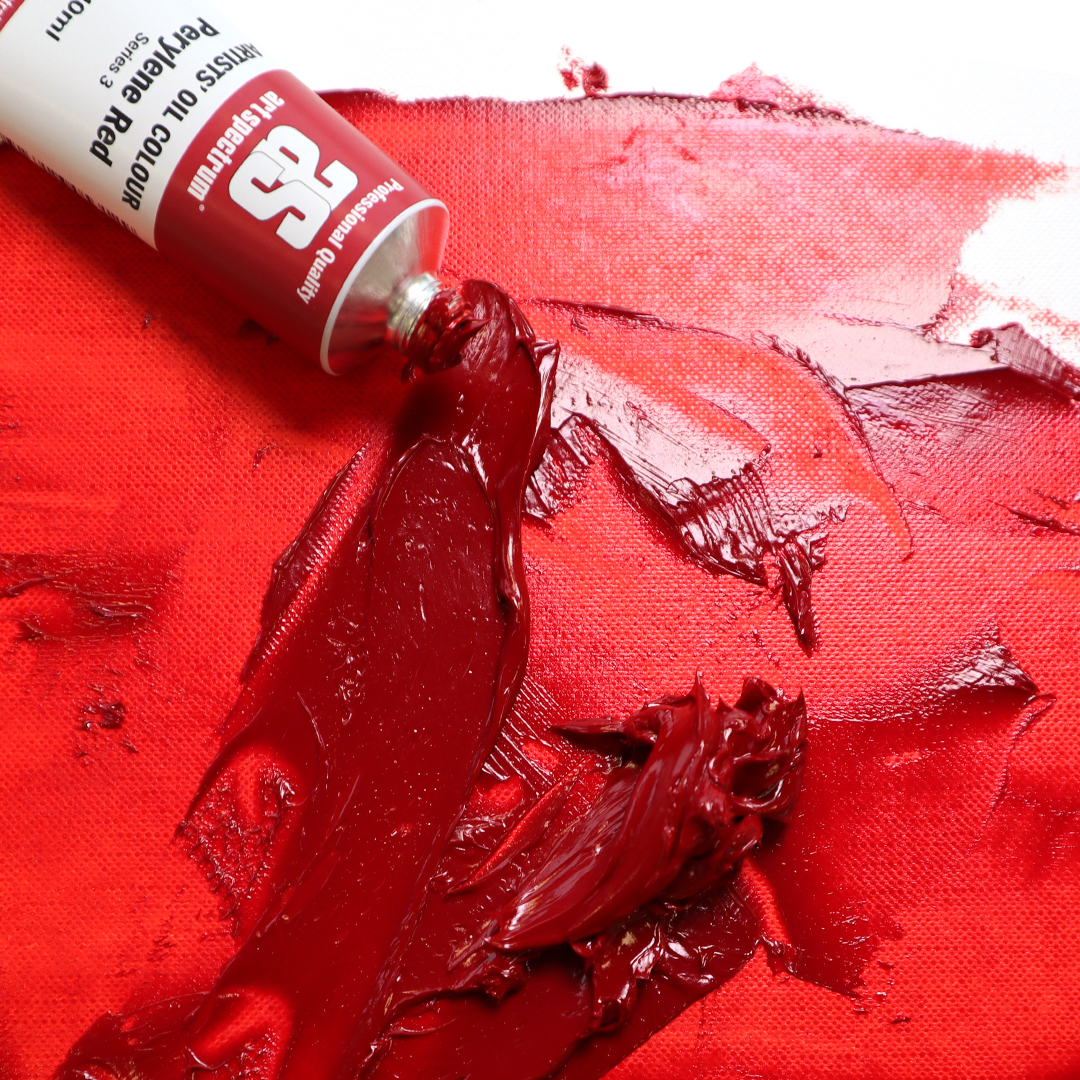 perylene red oil paint